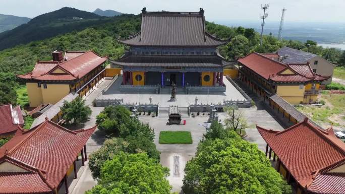 江苏溧阳句容瓦屋山宝藏禅寺4K超清航拍