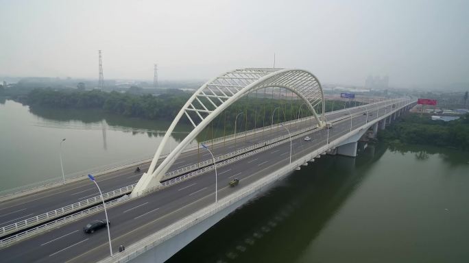 漳州市碧湖生态公园 九龙江大桥 航拍4K