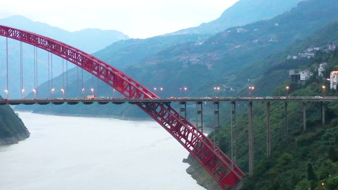 巫山长江大桥  巫峡入口