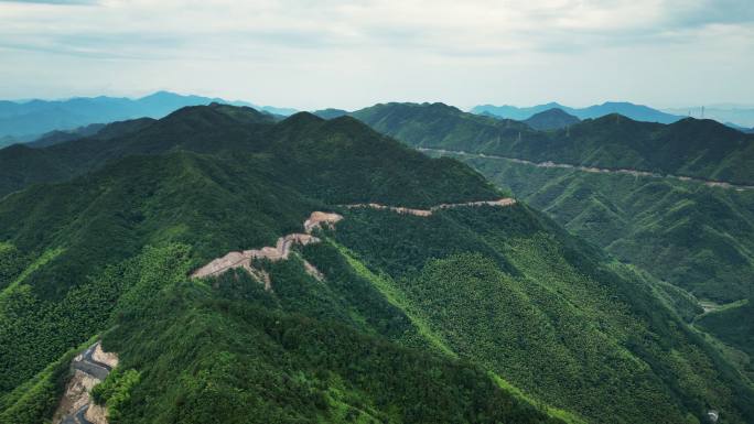 航拍杭州盘山公路