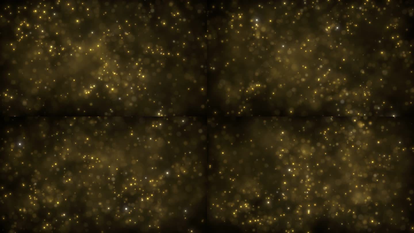 金色粒子光斑分散