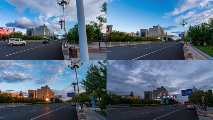 陕西省榆林市高新区开发区大范围延时摄影