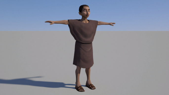 古罗马奴隶三维模型