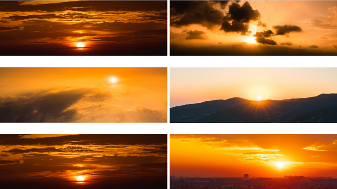 超宽屏日出太阳升起朝霞曙光