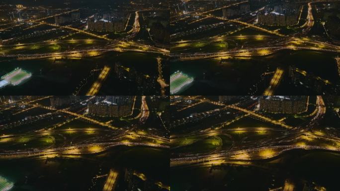 南京油坊桥立交航拍夜景