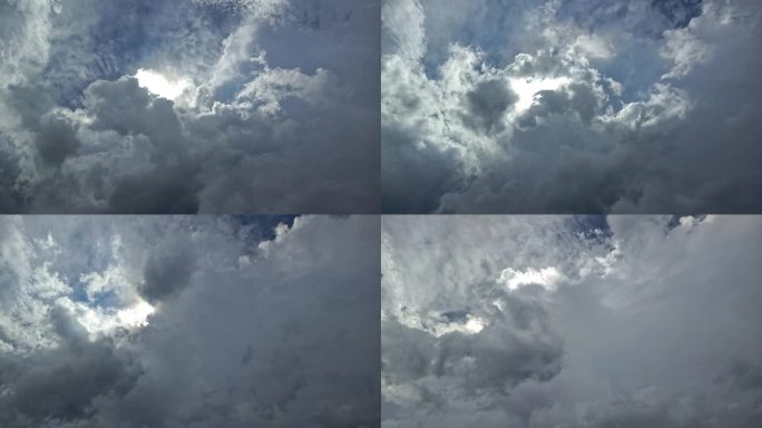 4K云遮太阳天空瞬间变幻延时摄影
