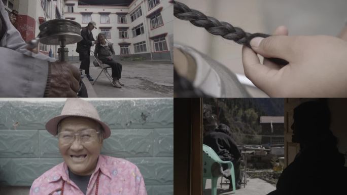 藏族老人视频素材