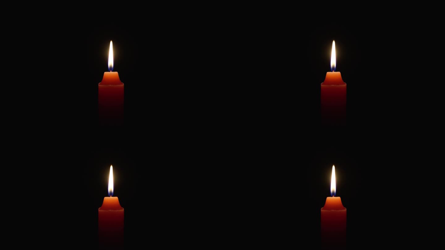 红蜡烛燃烧视频素材
