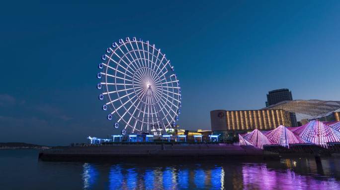 青岛琴岛之眼夜景延时