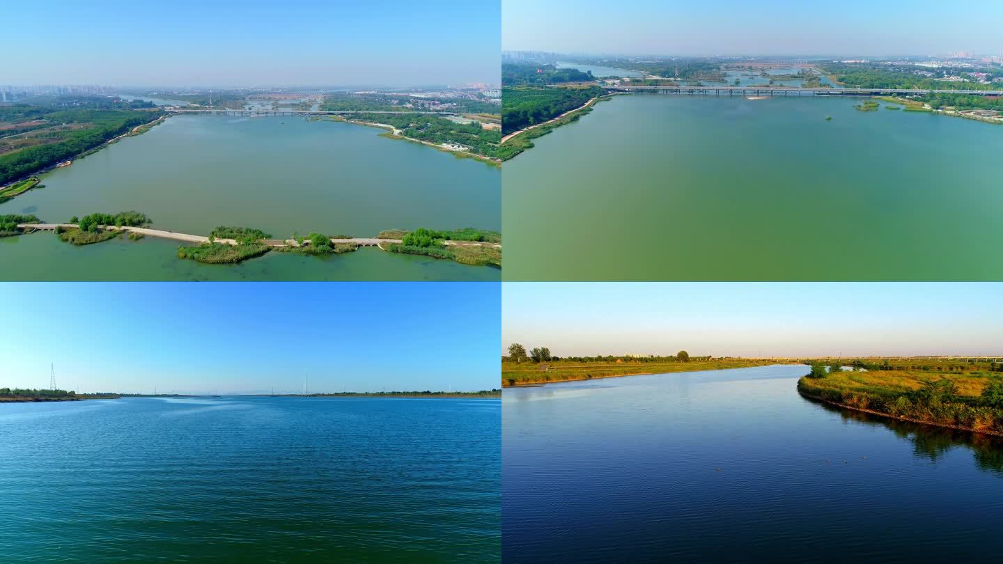 4K石家庄滹沱河 正定新区 优质素材航拍