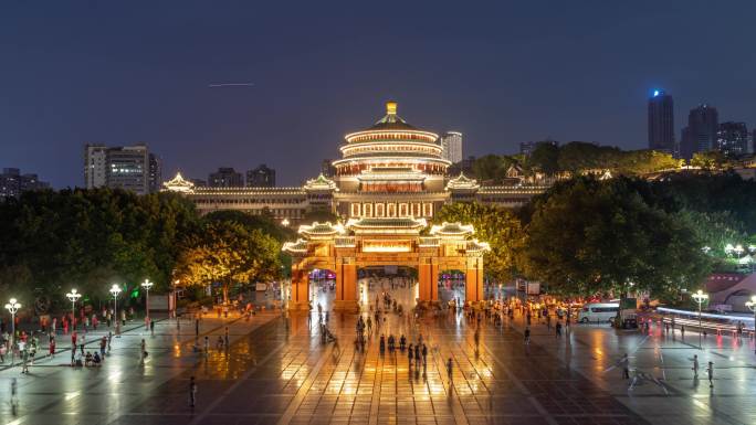 大礼堂夜景延时摄影