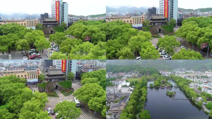 临海台州府城崇和门航拍