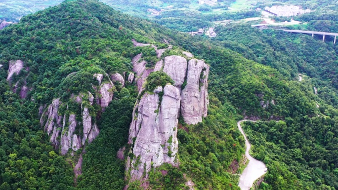 航拍，浙江台州，温岭方山风景