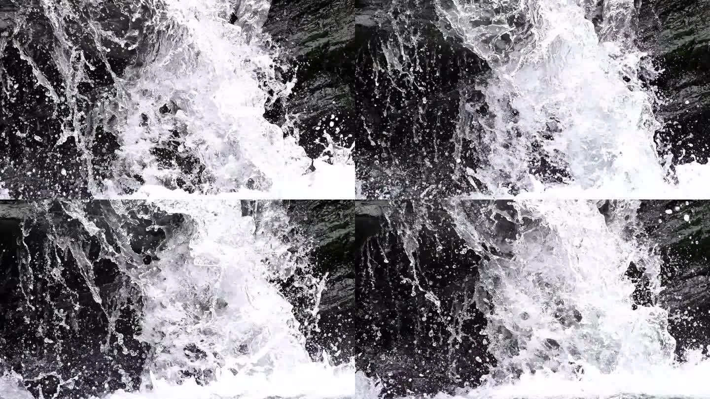 瀑布，水流而下，飞流直下，排水视频镜头