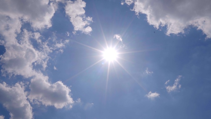 夏天阳光 蓝天白云 太阳 烈日当空