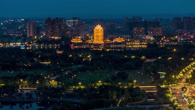 远景楼夜景延时