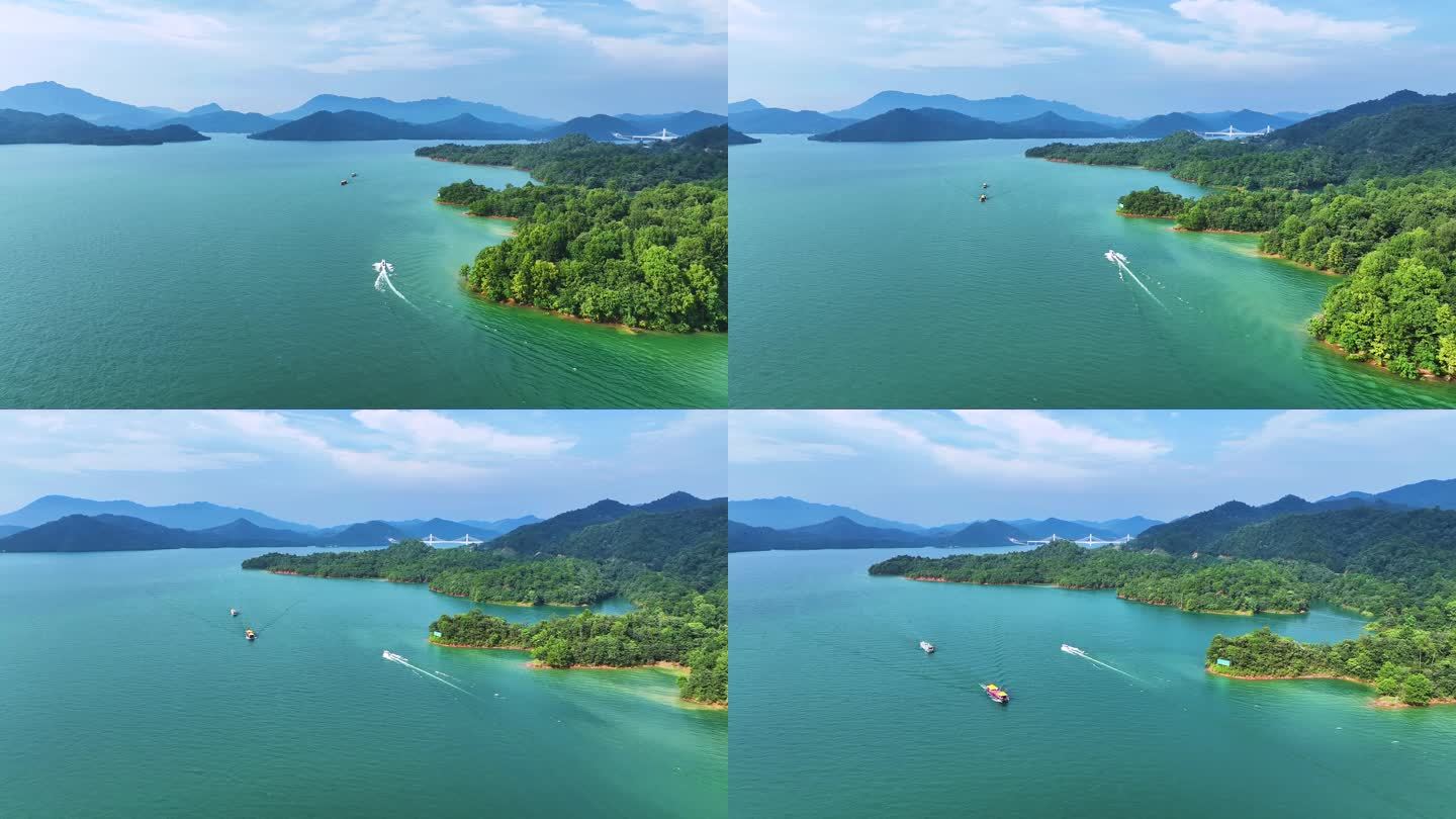 航拍太平湖风景区风光视频