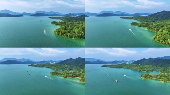 航拍太平湖风景区风光视频