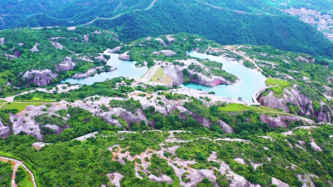 航拍，浙江台州，温岭方山风景