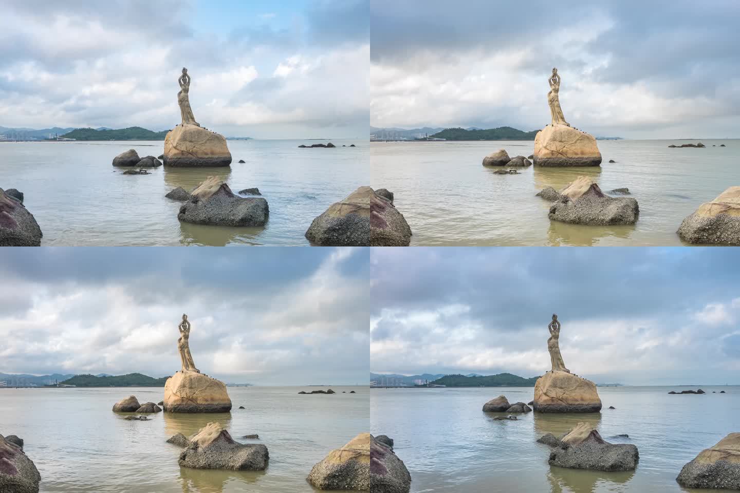 珠海香洲渔女延时 日景  01