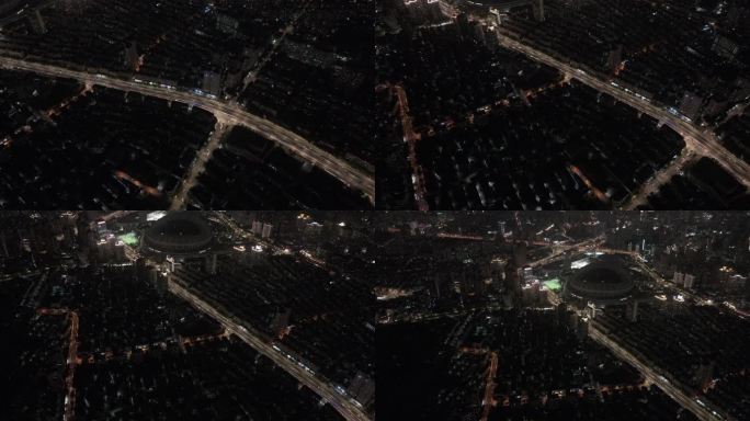 5K-Log-航拍上海徐汇全景、内环高架
