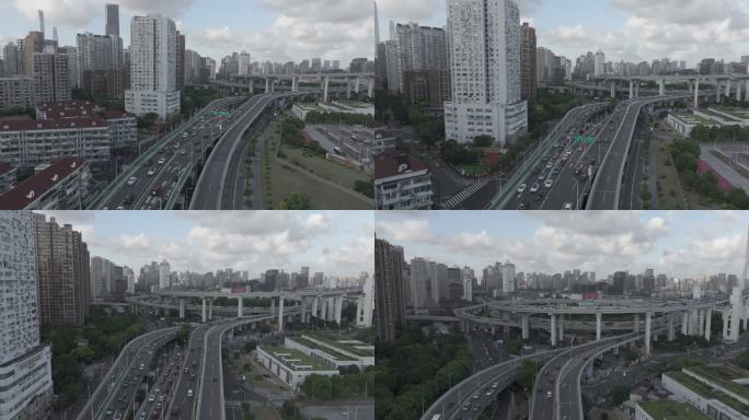5K-Log-航拍上海内环、高架浦大桥