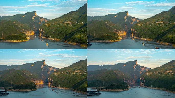 实拍白帝城夔门延时摄影