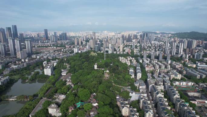 福建福州乌山景区航拍