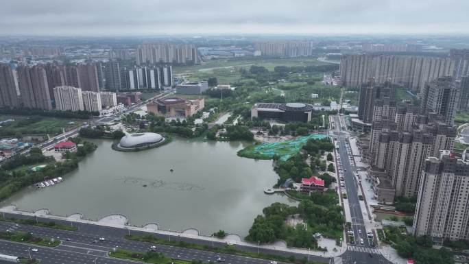 漯河月湾湖公园4K航拍
