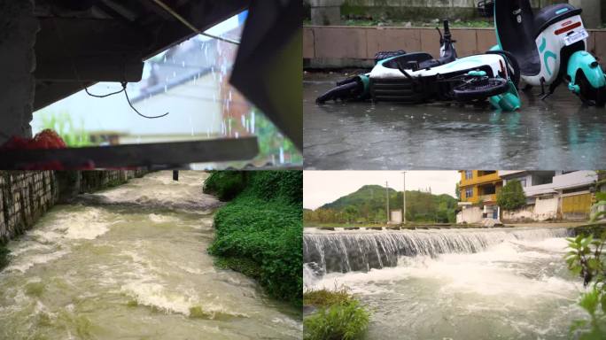 暴雨引发洪水爆发