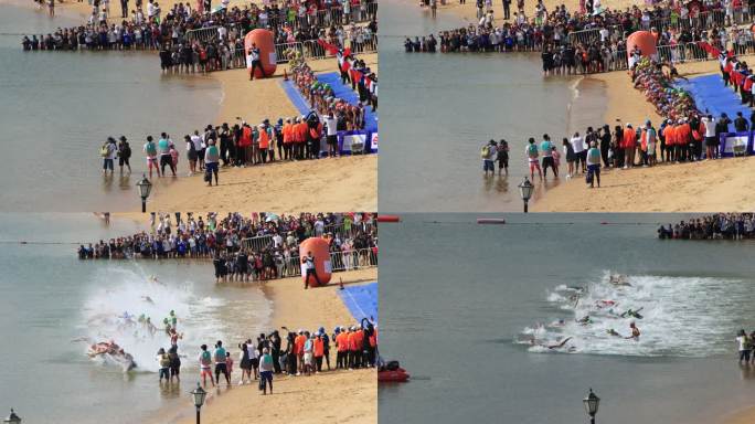 刘公岛杯威海铁人三项世界杯半月湾比赛视频
