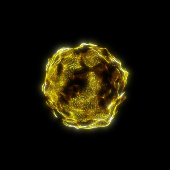 黄色粒子球冲击波爆炸