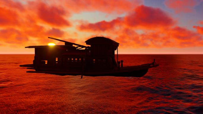 黄昏红船