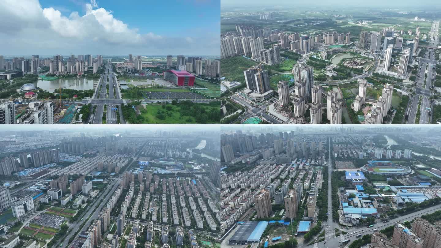 漯河高空城市风景4K航拍