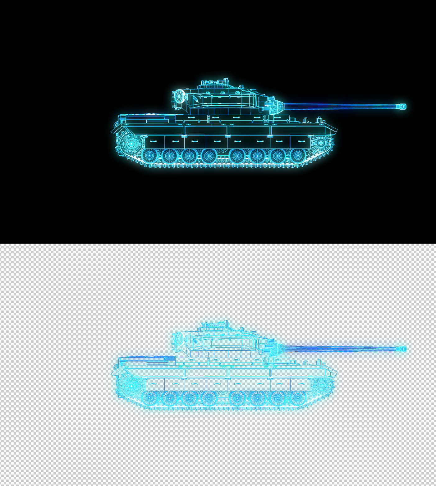 坦克科技全息线框