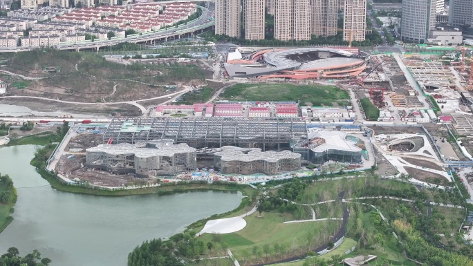 4K-Log-航拍开发建设的奇瑞上海中心