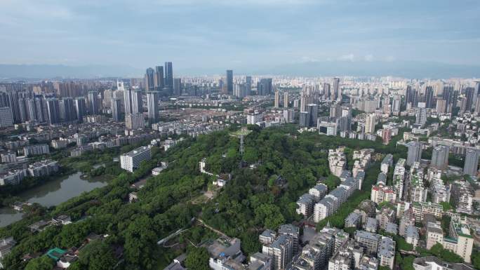 福建福州乌山景区航拍