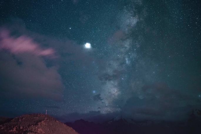 梅里雪山夜间延时拍摄