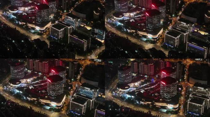 4K-Log-航拍上海徐汇绿地缤纷城商圈