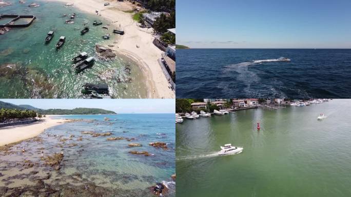 海南各地海滩冲浪