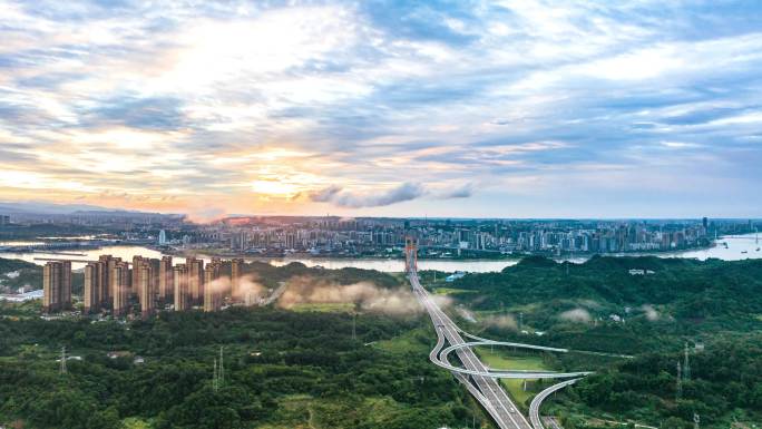 大宜昌日出（全景宜昌）