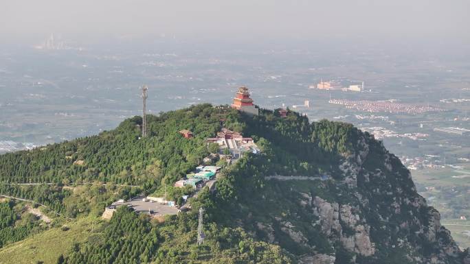 河南郑州新郑风景名胜始祖山具茨山航拍