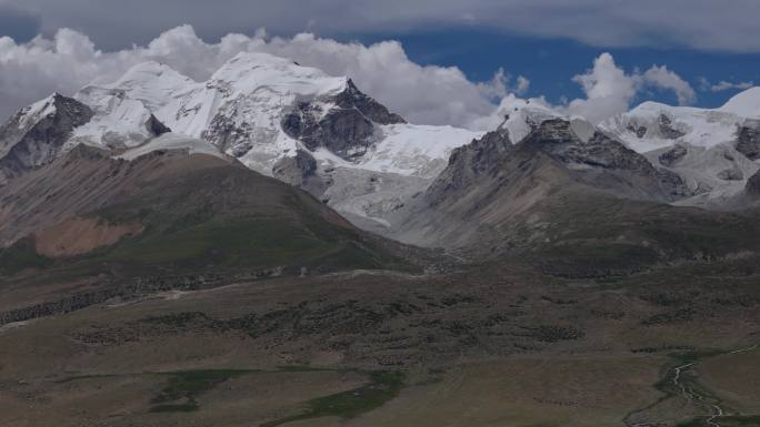 西藏拉萨当雄 念青唐古拉山 4K延时航拍