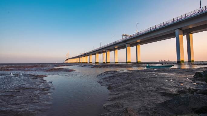 杭州湾跨海大桥延时素材