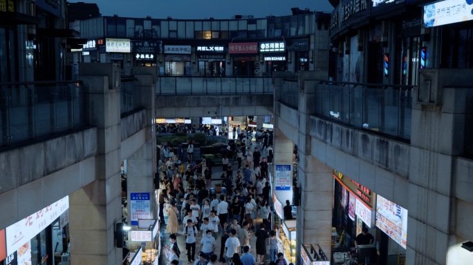 上海泗泾夜市环境人流