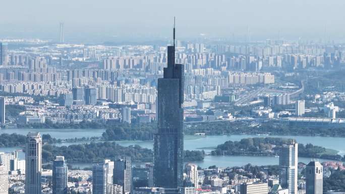 【4K航拍】航拍南京大景紫峰大厦
