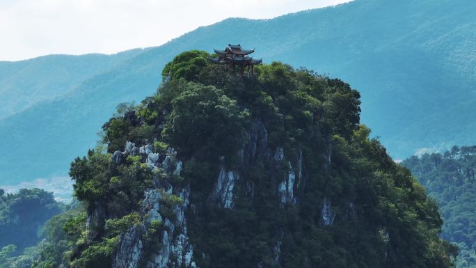 航拍 肇庆七星岩