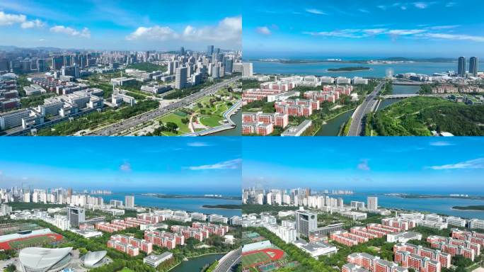 中国石油大学航拍青岛西海岸新区
