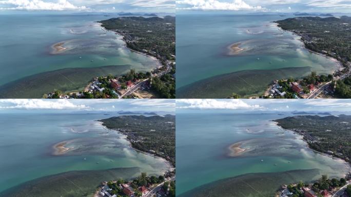 泰国苏梅岛拉迈海滩海滨度假自然风光航拍