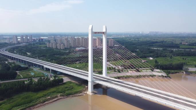 4K济南黄河大桥航拍